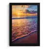 Zee - Strand - Zonsondergang - Wolken - Horizon fotolijst zwart zonder passe partout klein -3d