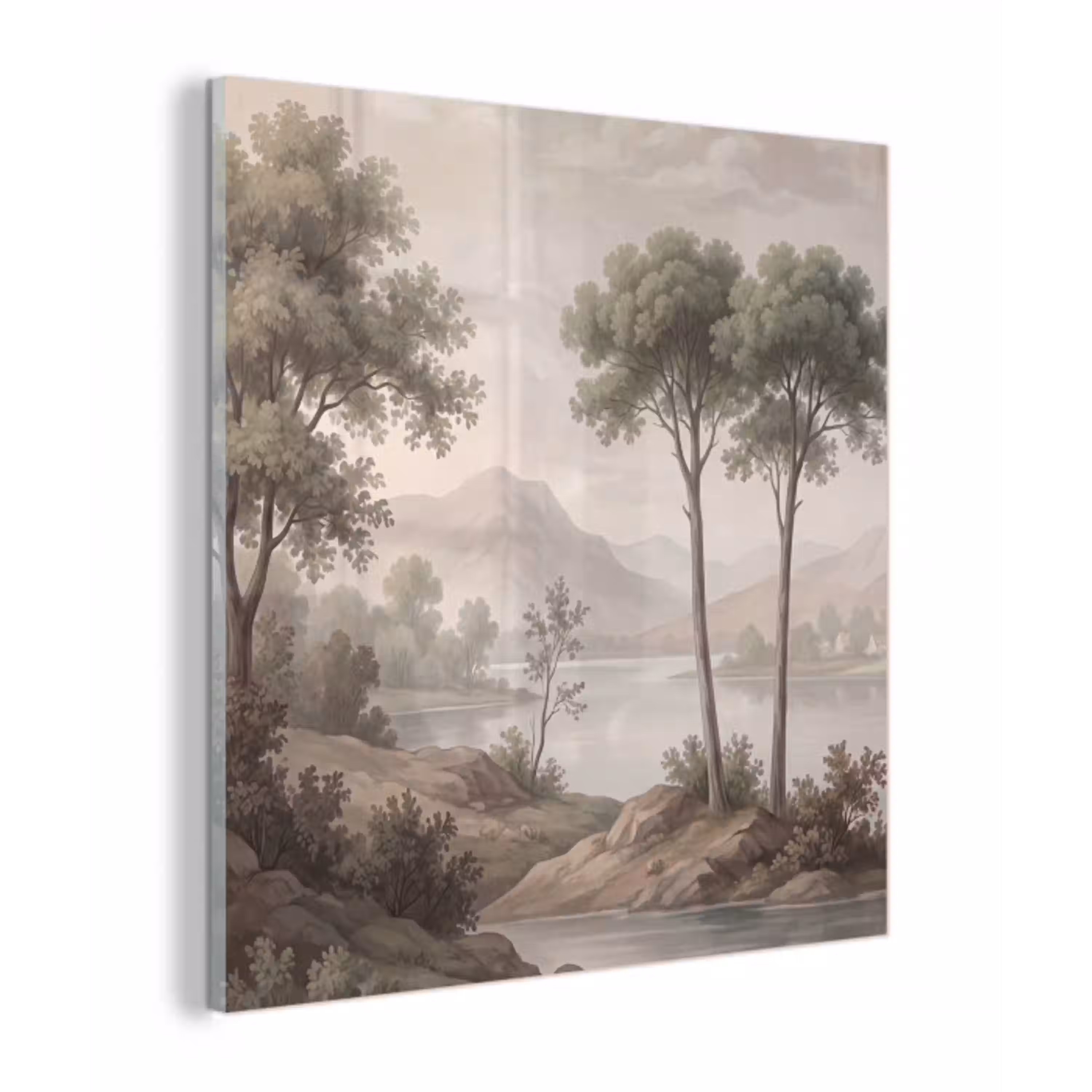 Bomen - Meer - Bergen - Illustratie plexiglas 5mm klein -z3d