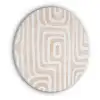 Decoratief - Labyrint - Beige Akoestische PET Vilt - Rond klein -3d