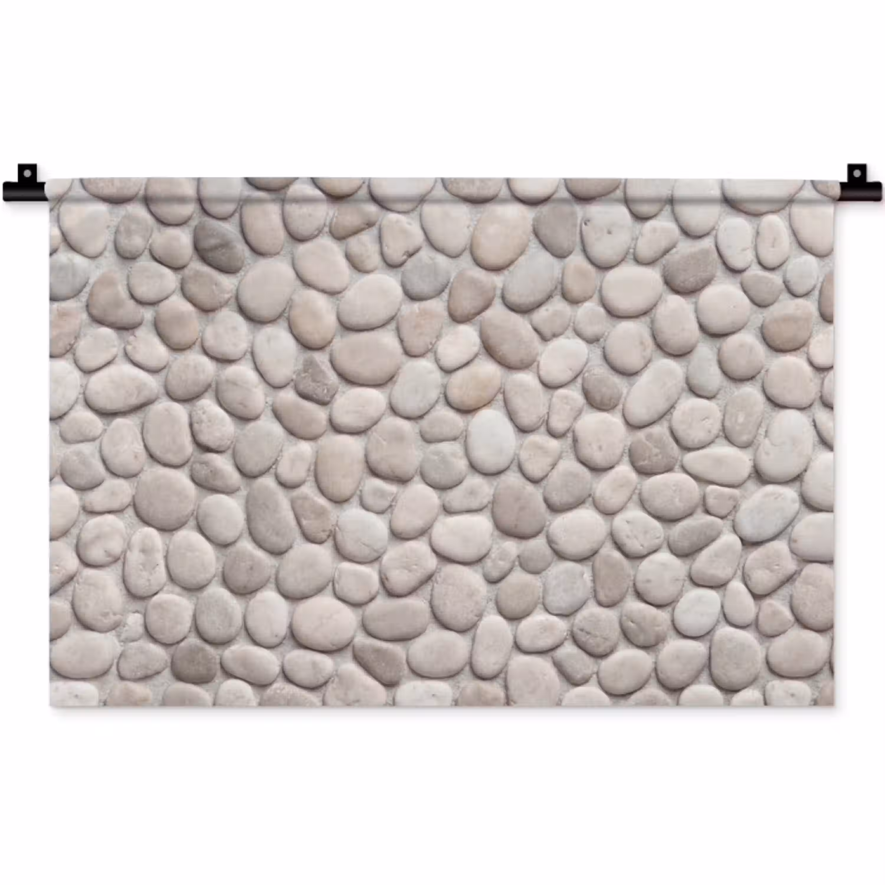 Steen - Kiezel - Natuur - Minimalistisch - Beige Wandkleed katoen klein -zz3d