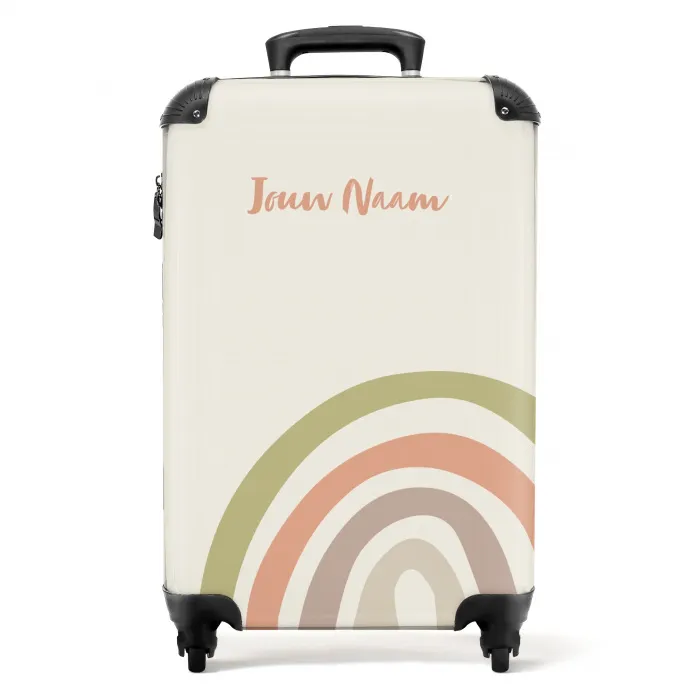 Ruwe regenboog pastel NBS - Handbagage koffer - Kinderen Unisex middel -productfoto_recht