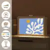 Minimalistisch - Organisch patroon - Blauw Light Box met kabel (Tafellamp) klein -USP_websiteoverzichtNL