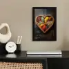Houten - Hart - Kleurrijke - Specerijen fotolijst zwart zonder passe partout klein -sfeer1