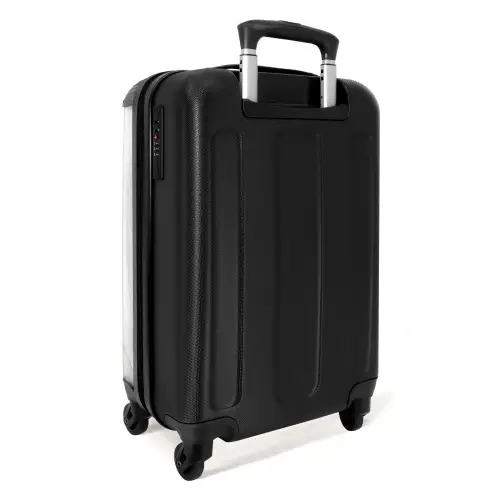 Witte Werveling Koffer - NBS - Handbagage middel -achterkant