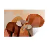 Olifanten - Oranje - Abstract Muursticker klein -3d