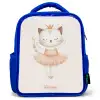 Ballerina kitten in beige kleuren Kinderrugzak - Blauw middel -3d