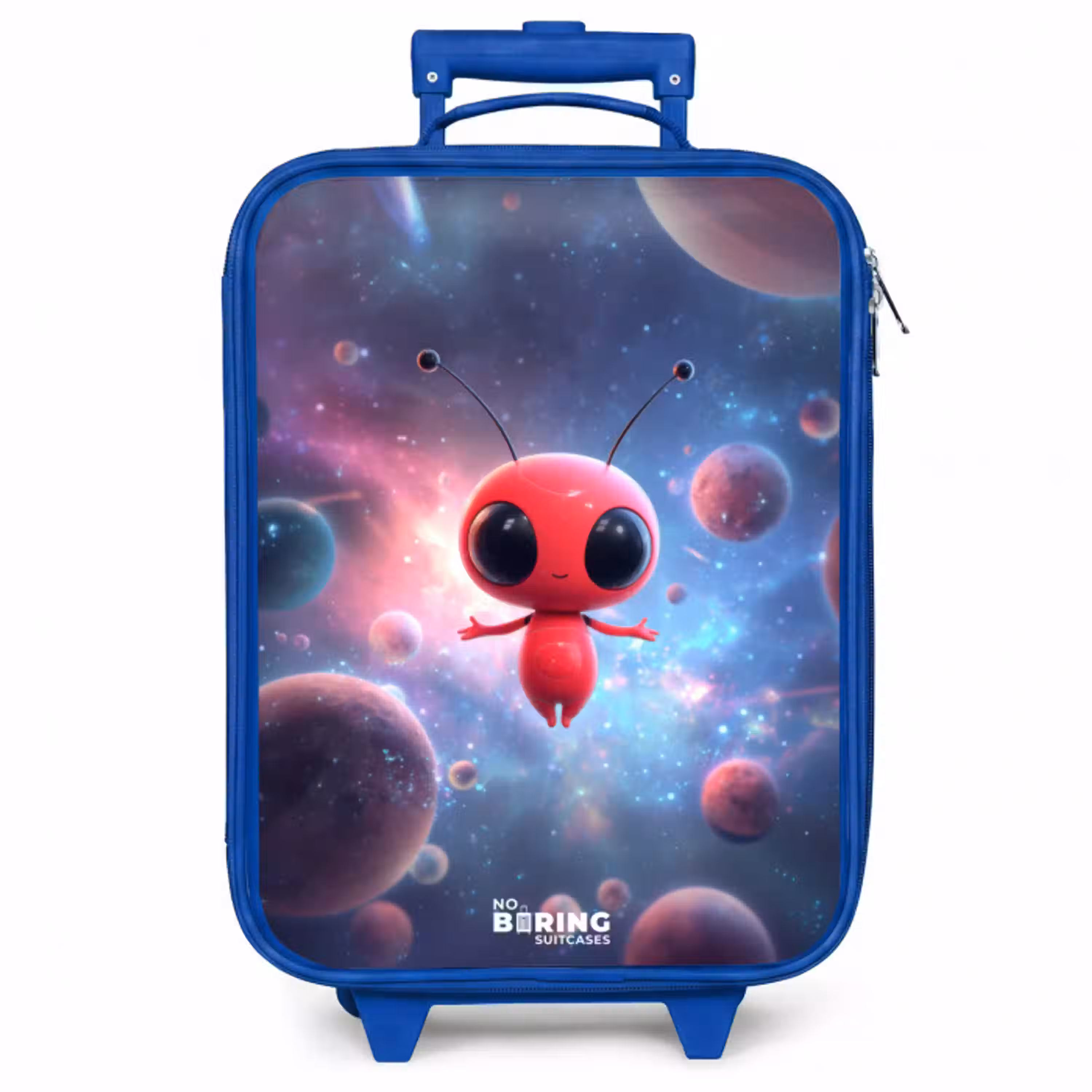 Rood Ruimtewezen in Kosmische Dans Kinderkoffer - Blauw klein -zzz_website3d