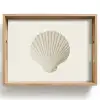 Schelp - Minimalistisch - Wit Dienblad Rechthoek middel -z3d_shopping