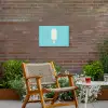 Ijsje - Stokje - Sprinkles - Lichtblauw Tuinposter op houten frame 2 cm dik klein -sfeer3