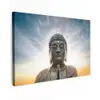 Boeddha hoofd - Buddha - Lucht - Spiritueel - Meditatie Tuinposter op houten frame 2 cm dik klein -3d