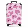 Summer memories - Roze anthurium patroon NBS - Handbagage koffer - Kinderen Unisex middel -productfoto_recht