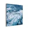 Golven - Oceaan - Blauw aluminium wit klein -3d