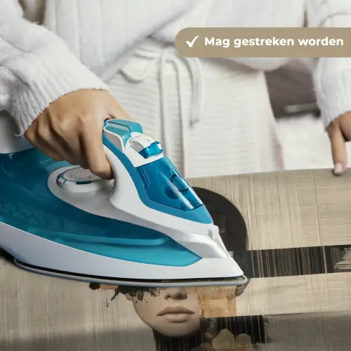 Gezicht - Bloemen - Zwart - Vrouw Wandkleed katoen klein -sfeer9