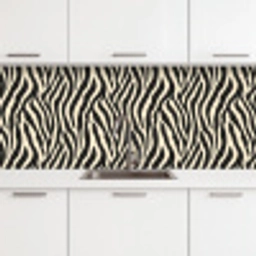 Zebra - Print - Klassiek - Zwart keuken achterwand 2 middel 871 -3d