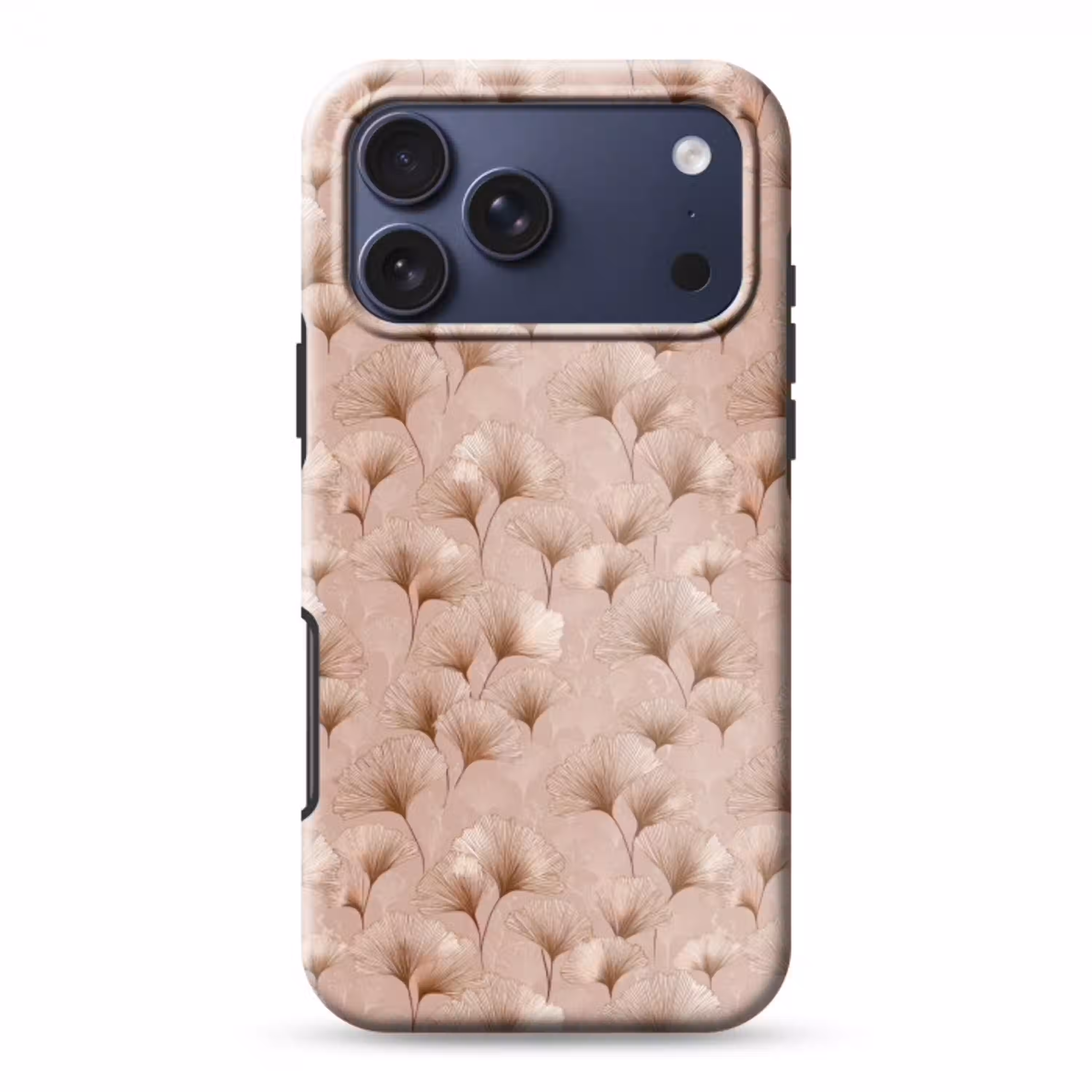 Ginkgo - Patroon - Roze Toughcase MagSafe Apple iPhone 17 Pro Max klein 1019 -3d