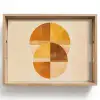 Cirkels - Geel - Minimalistisch Dienblad Rechthoek middel -z3d_shopping