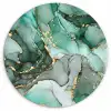 Goud - Marmer - Groen - Luxe - Marmerlook - Grijs Wandcirkel kunststof plaat 5mm dik klein -3d