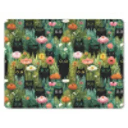 Katten - Bloemen - Kleurrijk muismat rubber klein 262 -3d