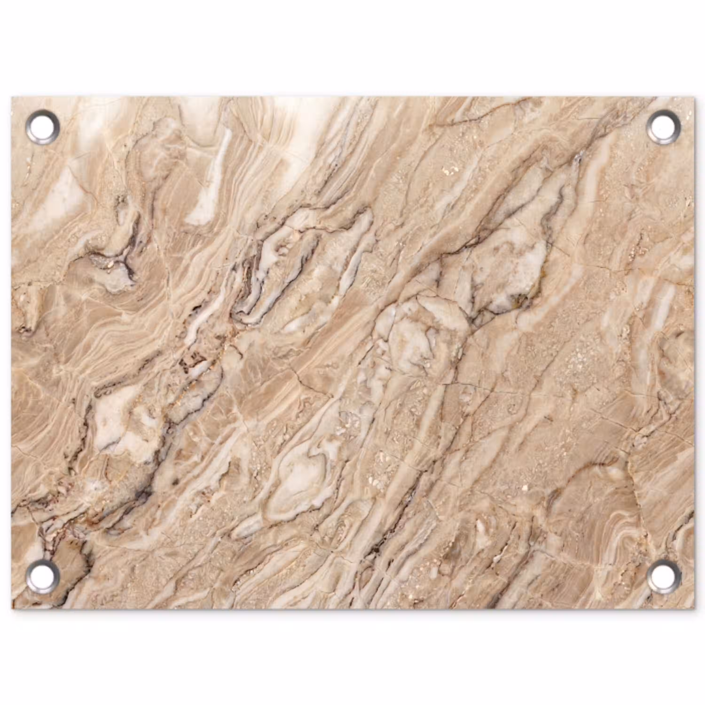 Textuur - Aders - Abstract - Modern - Beige tuinposter los doek klein -3d