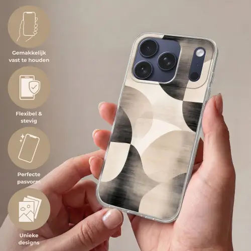Grillige vormen - Subtiele overgangen - Dynamisch Telefoonhoesje iPhone 17 Pro klein -sfeer3_NL