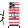Anker - Verfspatten - Rood - Blauw Hoesje iPhone 16 Pro Max met koord klein -3d