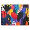 Bloemen - Bladeren - Abstract - Rood muismat rubber klein -3d