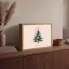 Christmas Season - Kerst - Kerstboom - Roze Light Box met batterij (Wandlamp) middel -sfeer2