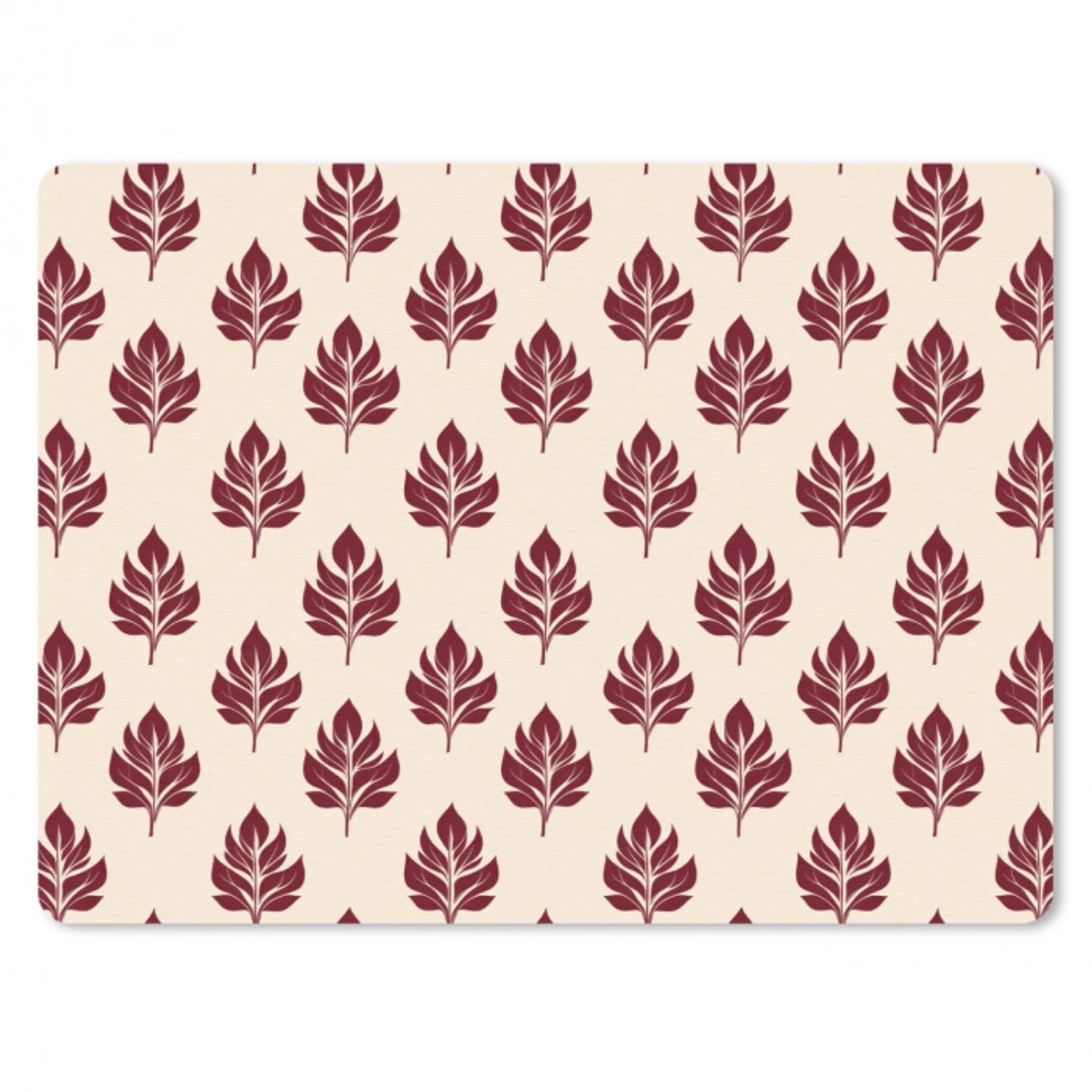 Botanisch - Patroon - Bordeaux muismat rubber klein 262 -3d
