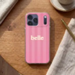 Roze - Gestreept - Belle Telefoonhoesje iPhone 17 Pro Max klein -sfeer1