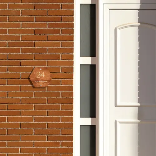 Roest - Klassiek Naambord Hexagon klein -sfeer3-hexagon-XS