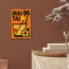 Palmboom - Bloem - Art - Drink aluminium wit klein -sfeer4