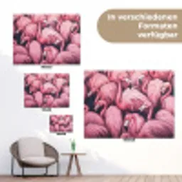 Flamingo - Roze - Dieren tuinposter los doek klein -Xsfeer9_DE