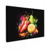 Paprika - Peer - Citroen - Graffiti - Verf - Abstract Tuinposter op houten frame 2 cm dik klein -3d