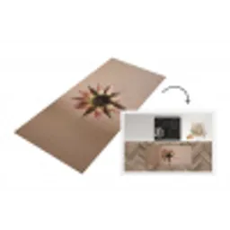 Droogbloem - Protea - Vintage - Beige - Rustiek Keukenloper - keukenmat middel -3d