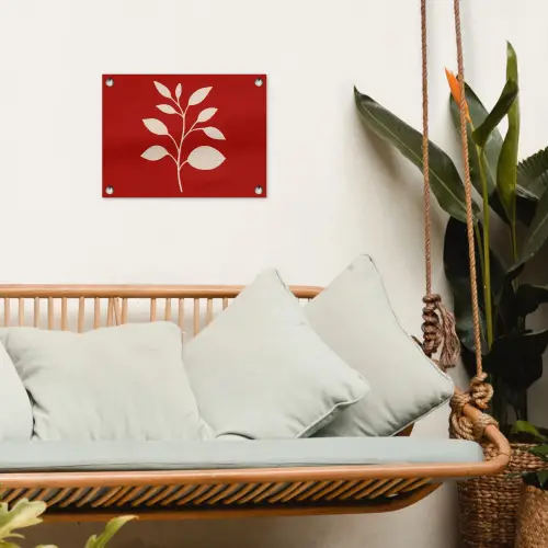 Silhouet - Bladeren - Tak tuinposter los doek klein -sfeer7