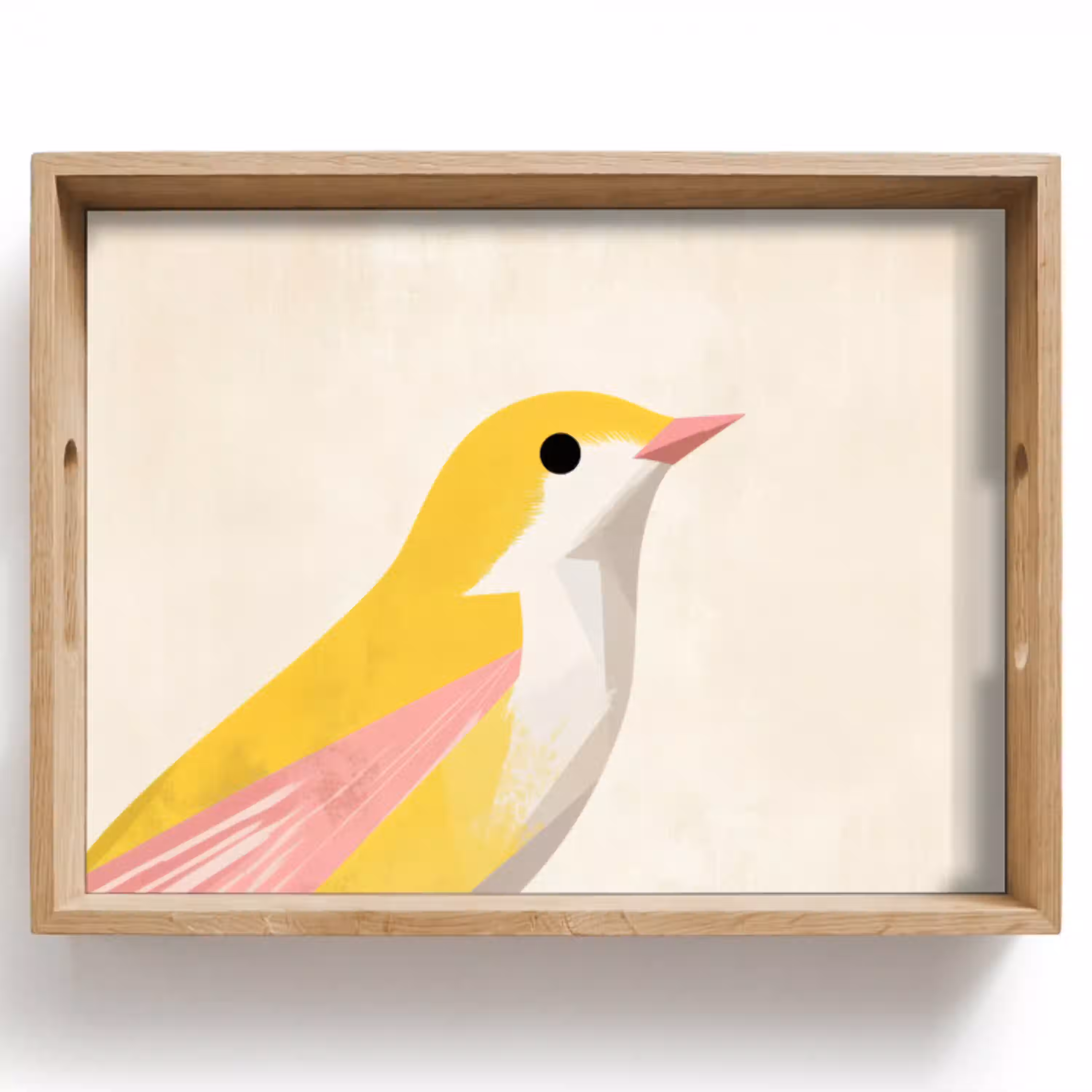 Vogel - Minimalistisch - Geel Dienblad Rechthoek middel -z3d_shopping