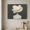 Vrouw - Beige - hoed Textielframe zwart klein -sfeer2