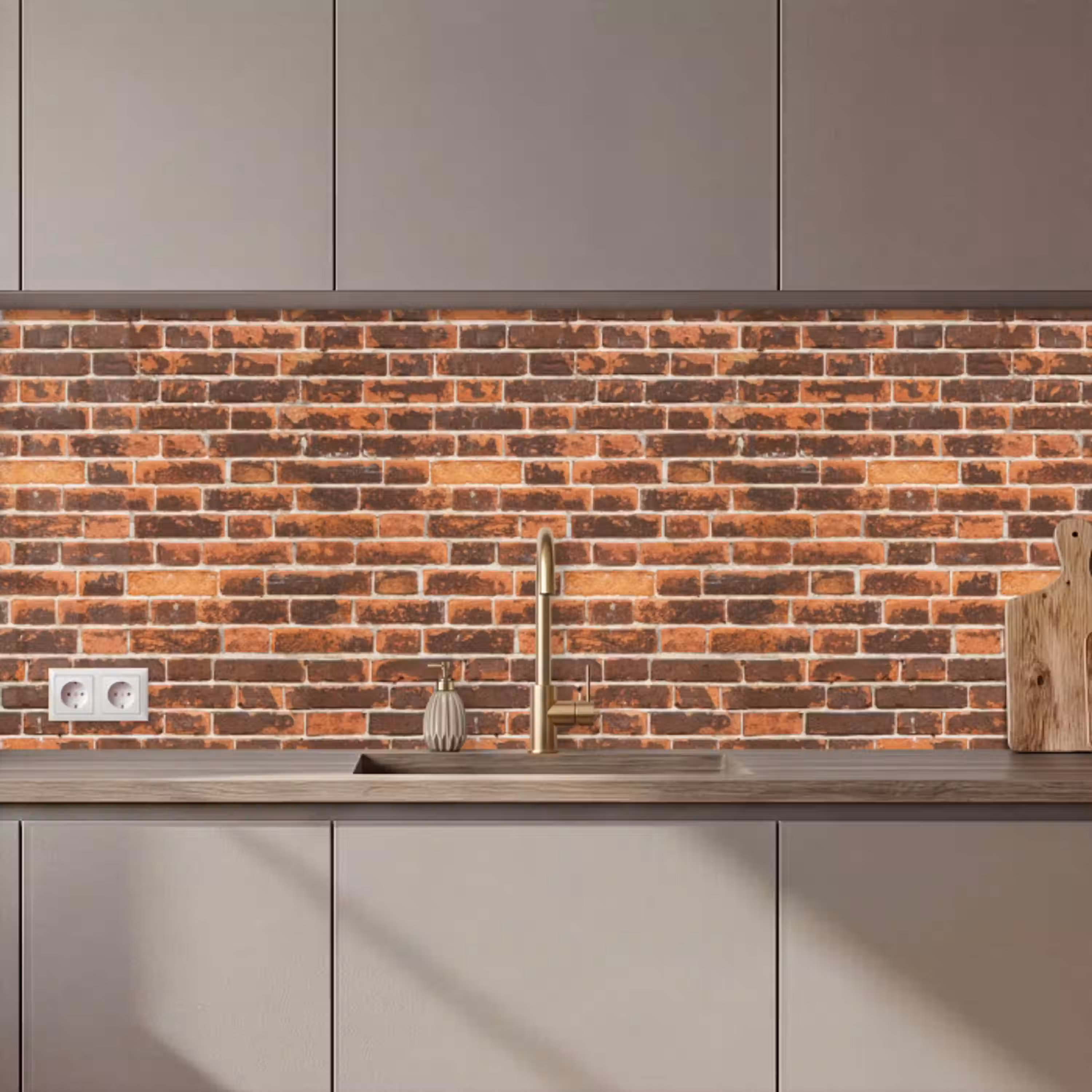Bakstenen - Oud - Muur - Verkleuring keuken achterwand 2 middel 871 zz_3dshopping