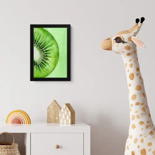 Kiwi - Groen - Fris fotolijst zwart zonder passe partout klein -usfeer4_kinderkamer