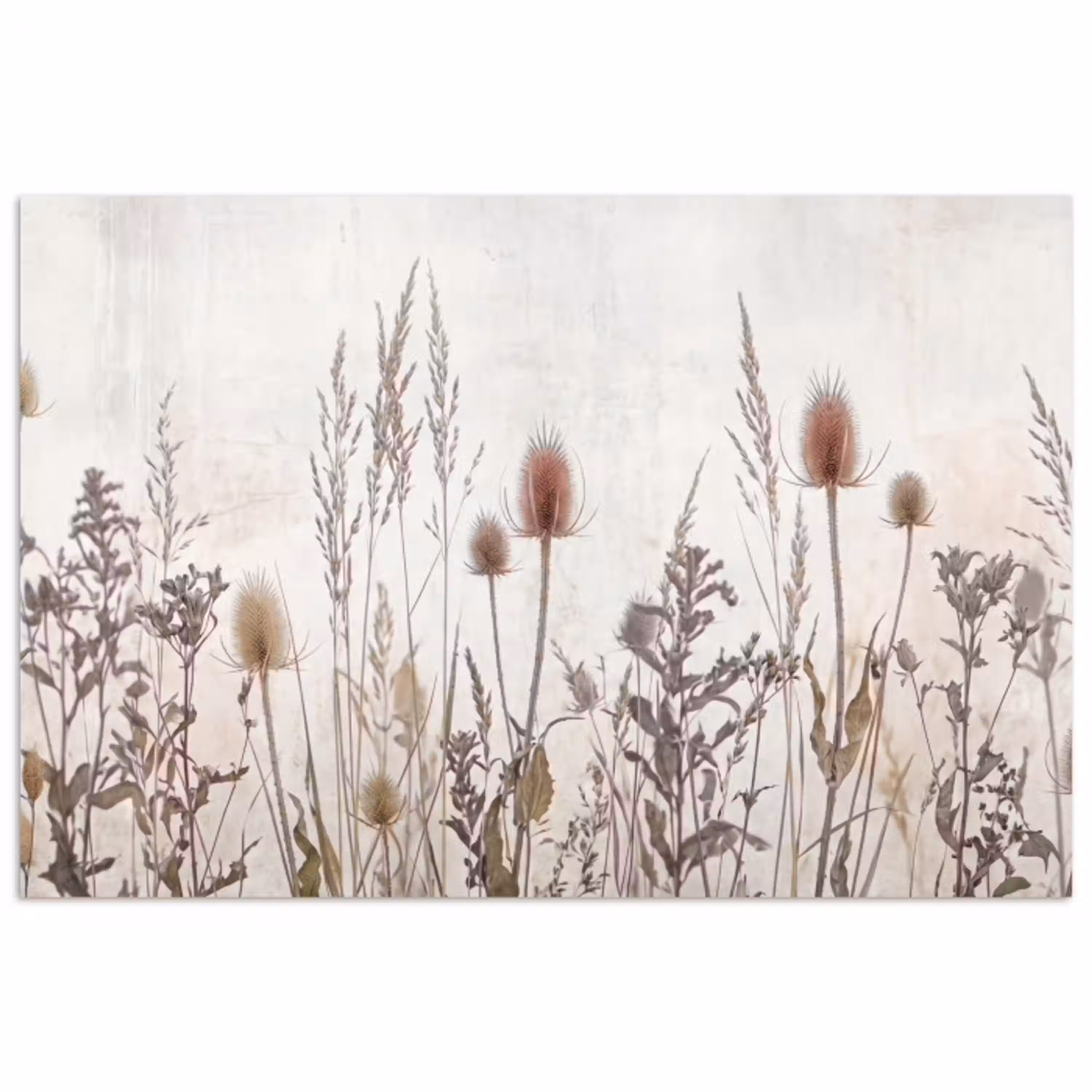 Weidebloemen - Design - Sepia poster papier klein -3d