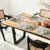Lelies - Boekte - Wit - Meeldraden Placemat vinyl groot -zzsfeer4_Kitchenyeah-website