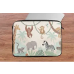 Jungle - Dieren - Groen laptophoes neopreen klein -tafel