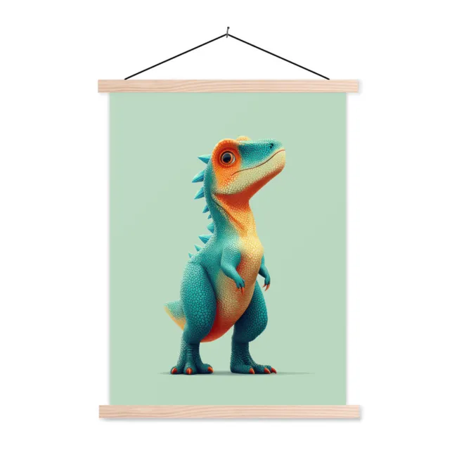 Hanging Poster - Cartoon - Dino - Orange - Skittles
