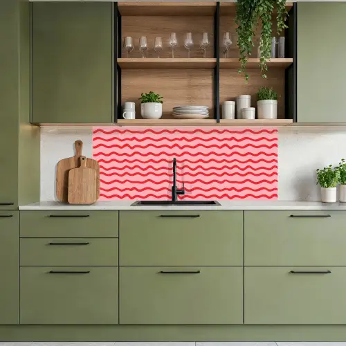Speels - Patroon - Rood keuken achterwand 2 middel 871 -sfeer3