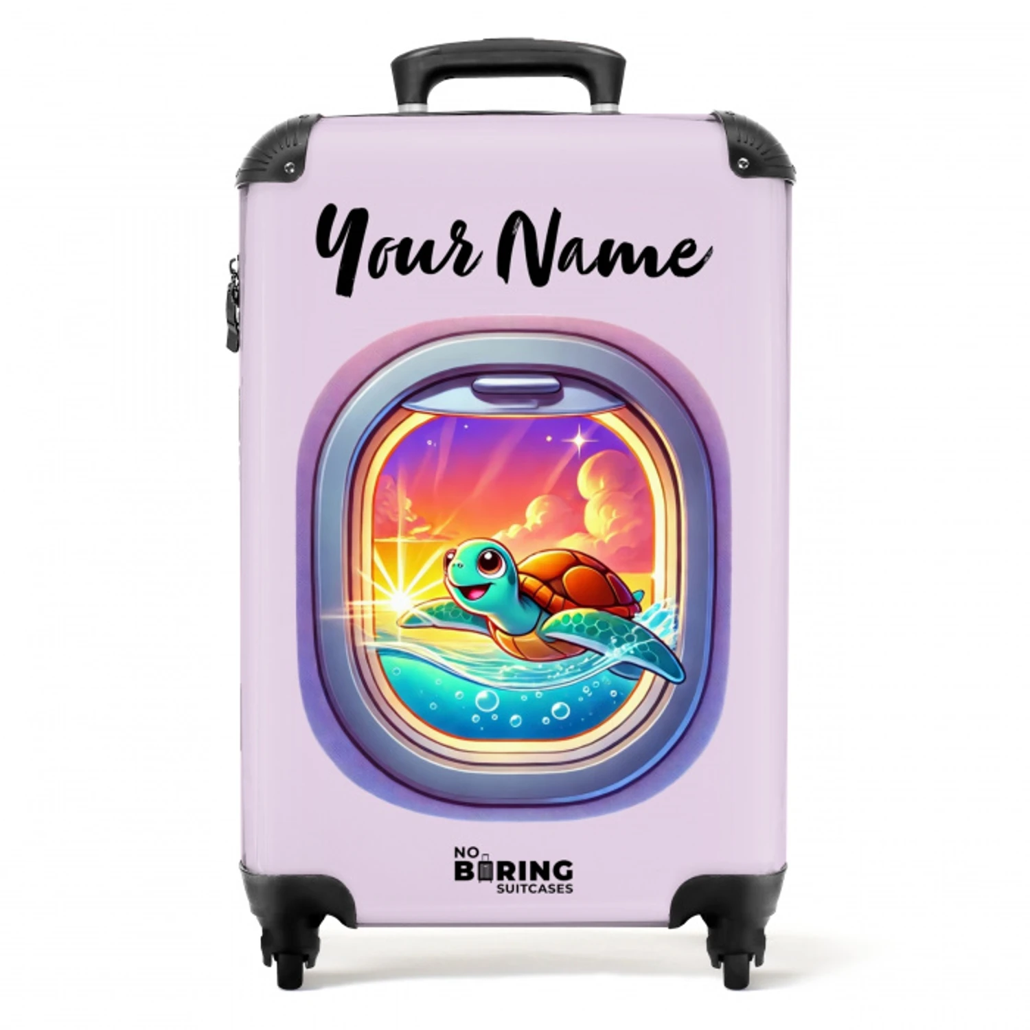 Sunset schildpad NBS - Handbagage koffer - Kinderen Unisex middel -productfoto_recht