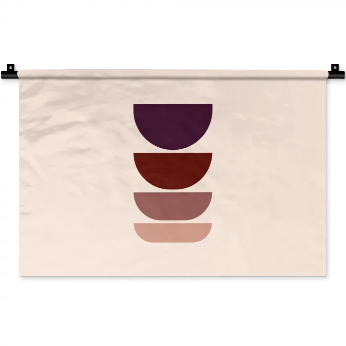 Harmonieus - Symmetrisch - Rood Wandkleed katoen klein -zz3d