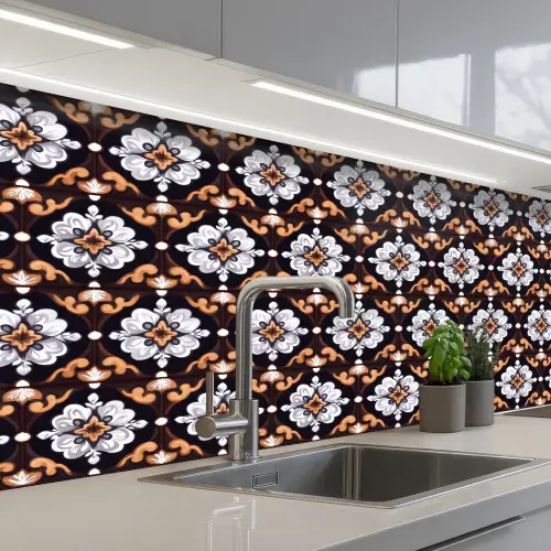 traditioneel - Element - Kleurrijk keuken achterwand 2 middel 871 -3d_schuin