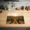 Wijngaard - Zonsondergang - Landschap Inductie beschermer vinyl 3mm middel -sfeer5