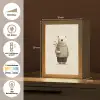 Knuffelbeer - Oranje bloemen - Vriendelijk Light Box met kabel klein -USP_DE