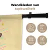 Pinguïn - Rolschaatsen - Geel - Energiek Wandkleed katoen klein -sfeer2